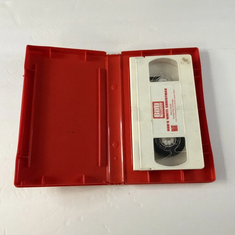Bob the Builder  Bob's White Christmas VHS Movie VTG 2001 Animated Red Clamshell